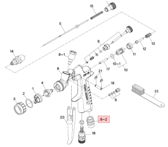 Iwata Разъем воздушный на краскопульты серии W/LPH