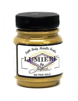 Нерастекающаяся металлическая краска по тканям Jacquard Lumiere античное золото 67 мл