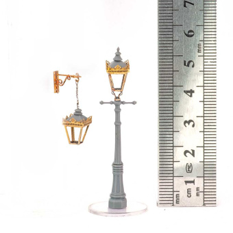 MiniWarPaint Столб фонарный "чугунный" 1-2 фонаря, размер XS