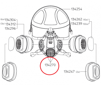 SATA 134270 Набор мембран вдоха (10 шт.) и  выдоха (5 шт.) для респираторов Air Star