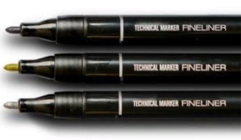 Набор линеров MTN Technical Marker 3 шт, металлики и черный, 1 мм