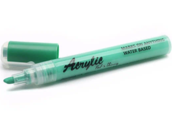 Маркер акриловый Fat&Skinny 2-5 мм peal green