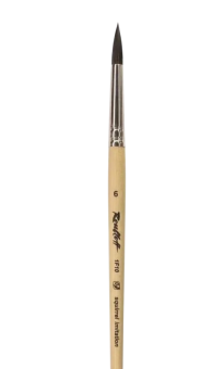Кисть Roubloff серии 1F10 №6 синтетика, имитация волос белки, круглая, короткая ручка