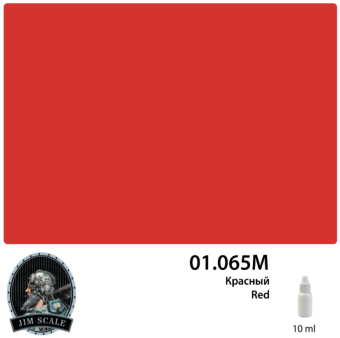 Краска акриловая Jim Scale 01.065M цвет Красный Red, 10 мл