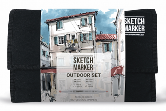 Набор маркеров Sketchmarker Outdoor (24 шт. + сумка-органайзер)