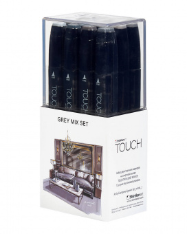 Набор маркеров Touch Twin 12 шт., серый микс