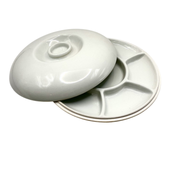 Черная Речка Палитра керамическая круглая, 6 ячеек, с крышкой