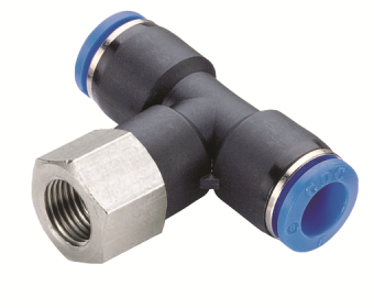 Pegas Фитинг цанговый тройник, внутренняя резьба 1/4", 8 мм