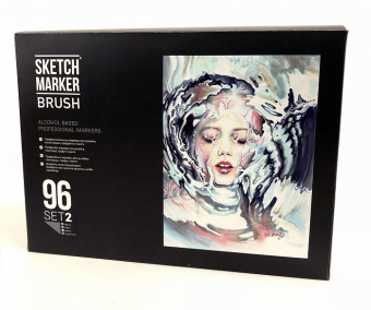 Набор маркеров Sketchmarker Brush set 2 (96 шт. в пластиковом кейсе)