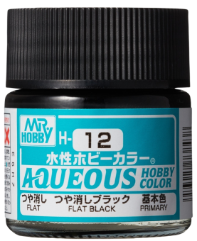 Mr. Hobby Краска 10 мл H12 FLAT BLACK