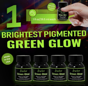 Краска акриловая фосфорная Angelus Glow in the dark, 29,5 мл