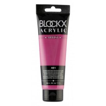 Квинакридон маджента светлый, краска акриловая Blockx Artist, 250 мл