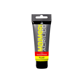 Краска акриловая Maimeri Acrilico Fluorescent Yellow (Желтый флуоресцентный), 75 мл
