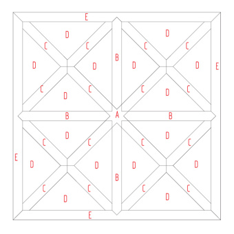 MiniWarPaint Паркет наборный Д'Аремберг, размер L