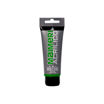 Краска акриловая Maimeri Acrilico Brilliant Green (Бриллиантовый зеленый), 75 мл