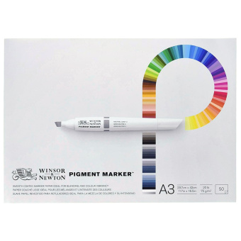 Winsor&Newton Альбом для маркеров Pigment Marker, 75г/м2, A3, 50 листов (склейка)