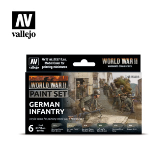 70206 Vallejo Набор красок Model Color Set – WWII German Infantry