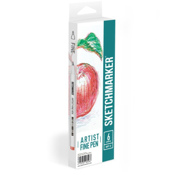 Набор капиллярных ручек Sketchmarker Artist fine pen Basic 3, 6 цв.