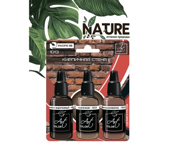 Набор красок Pacific88 Art color “Кирпичная стена” (Brick Wall), 3 цв.