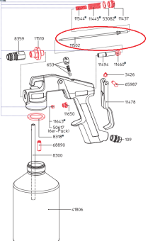 SATA 11502 Игла подачи 1,5 мм со втулкой для HRS