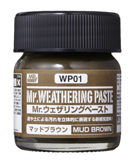 Mr. Hobby Краска 40 мл Mr. Weathering COLOR WP01 MUD BROWN