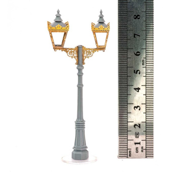 MiniWarPaint Столб фонарный "чугунный" 1-2 фонаря, размер S