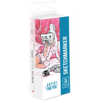 Набор капиллярных ручек Sketchmarker Artist fine pen Basic 3, 24 цв.