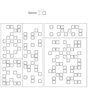 MiniWarPaint Маска окрасочная камуфляж клетки 5 мм, размер S