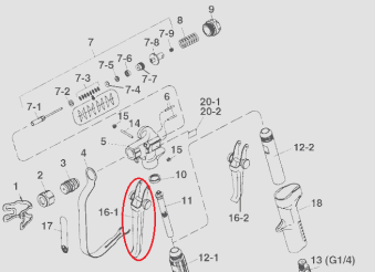 Iwata 03805180 Комплект триггера (4 пальца) для пистолета ALG-7 TE WB