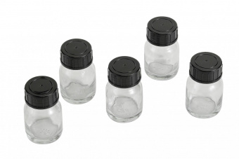 SATA 58164 Набор стеклянных бачков 25 мл с глухой крышкой (5 шт.) для jet 20 B