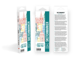 Набор капиллярных ручек Sketchmarker Artist fine pen Basic 4, 6 цв.