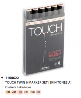Набор маркеров Touch Twin 6 шт., телесные тона
