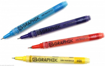 Derwent Ручка капиллярная Graphik Line Painter №08 синий