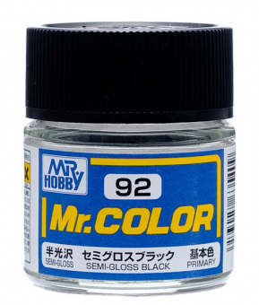 Mr. Hobby Краска 10 мл C92 SEMI GLOSS BLACK