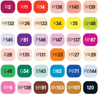 Набор маркеров Touch Twin Brush 36 цветов