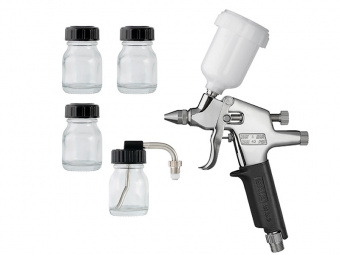 Аэрограф-краскопульт SATAjet 20 B 0.065L, с набором стеклянных бачков, сопло 1,0 мм