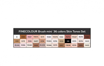 Набор Finecolour mini Brush 36 цветов Skin Set