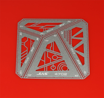 JAS 4702 Набор линеек-угольников 4 в 1