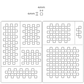 MiniWarPaint Маска окрасочная клетки 4 мм, размер S