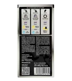 Menzerna One-step Polish 3 in 1 Среднеабразивная полировальная паста, 20 мл