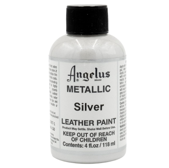 Краска для кожи и ткани Angelus Leather Metallic Paint 732-04-150 Silver, 118 мл