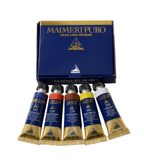 Набор масляных красок Maimeri Puro, 5 цв. по 15 мл, картонная коробка