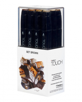 Набор маркеров Touch Twin 12 шт., коричневые тона