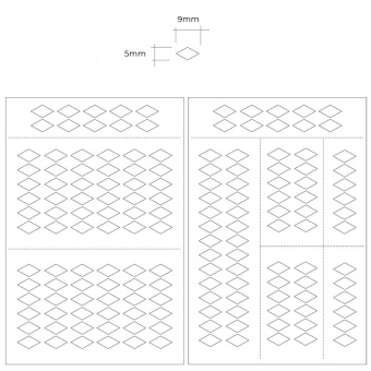 MiniWarPaint Маска окрасочная ромбы 5х9 мм, размер M