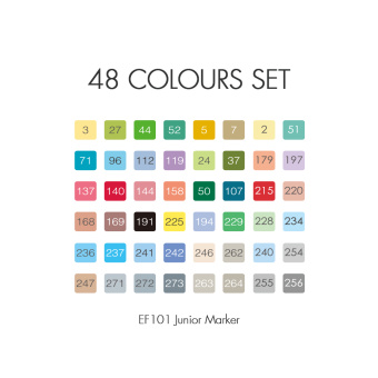 Набор маркеров Finecolour Junior 48 шт.