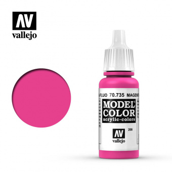 208. 70735 Краска Vallejo Model Color Fluorescent Magenta (Флуоресцентный пурпурный)
