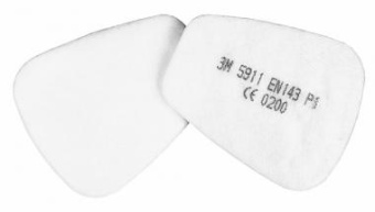 3М 5911A Предфильтр противоаэрозольный, класс защиты P1 (пара)