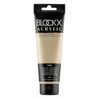 Шампань металлик, краска акриловая Blockx Artist, 120 мл