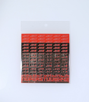 JAS 3811 Трафарет буквы латинского алфавита 78 символов