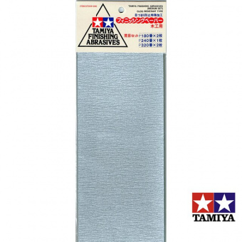 Tamiya 87009 Набор водостойкой шлифовальной бумаги c зернистостью 180/240/320